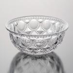 Vintage Glass Kitchen Wares Embossed Pressed Clear Glass Salad Bowls