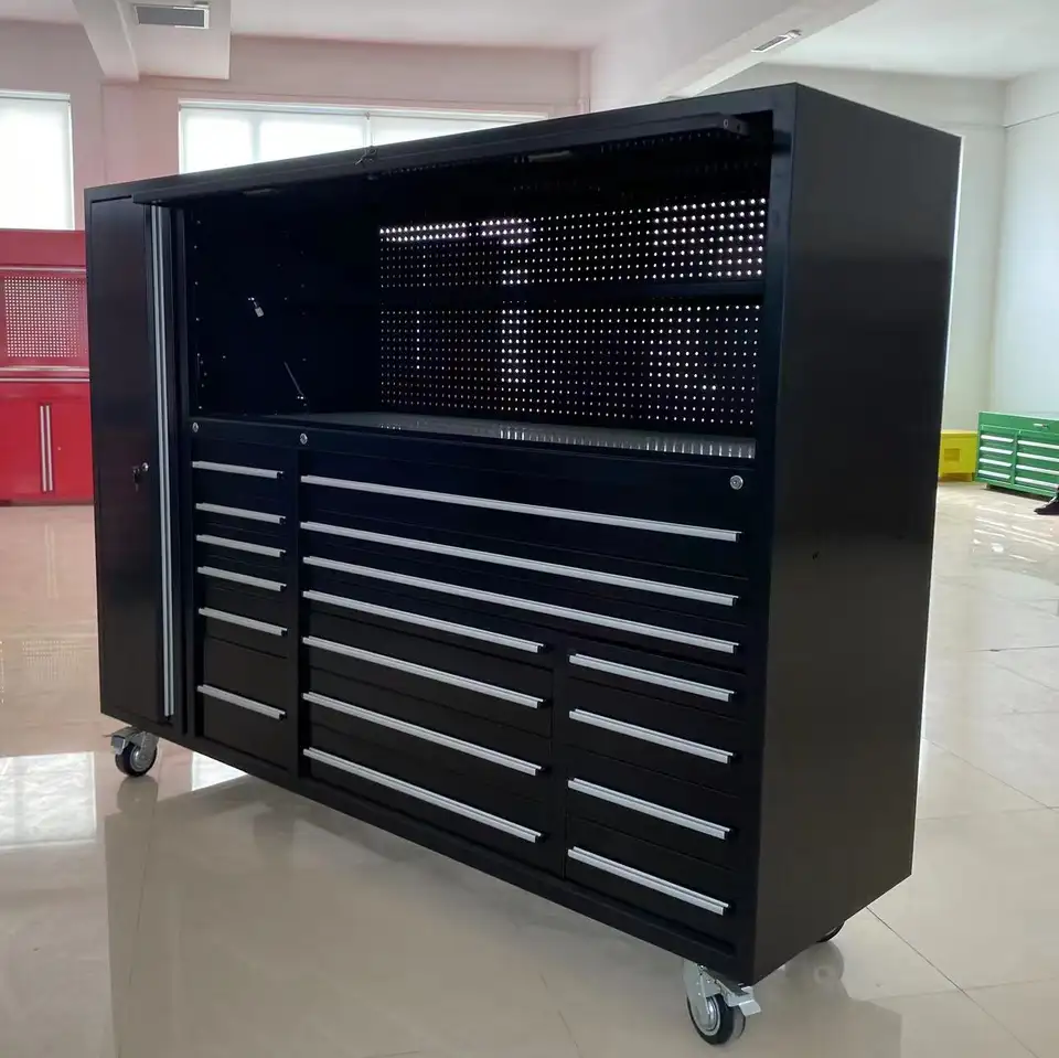 Tool Storage Cabinet Mechanic Workbench with Large Tool Box and Customized Support