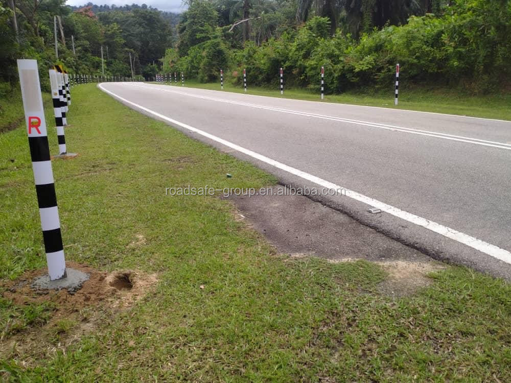 Flexible PVC Delineator Post Safety Guardrail Reflector Road Side Guide Post