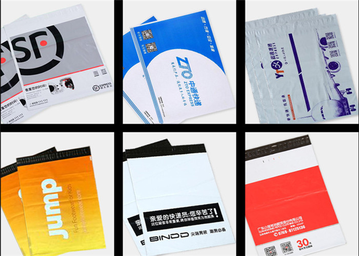 Custom Printed Recycled Envelope Polymailer Bag White Black For Express Courier Shipping