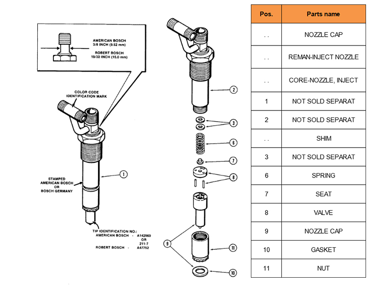 21569200 21371674 21644596 20972223 Fuel Injector Nozzles Compatible with D13A D13C Engine EC380 EC480