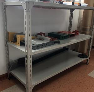 China Powder Coating Light Duty Shelving Warehouse Slotted Angle Shelving Rack wholesale