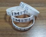 Ink Filled Promotional Printed Silicone Wristbands With Debossed Logo , CE