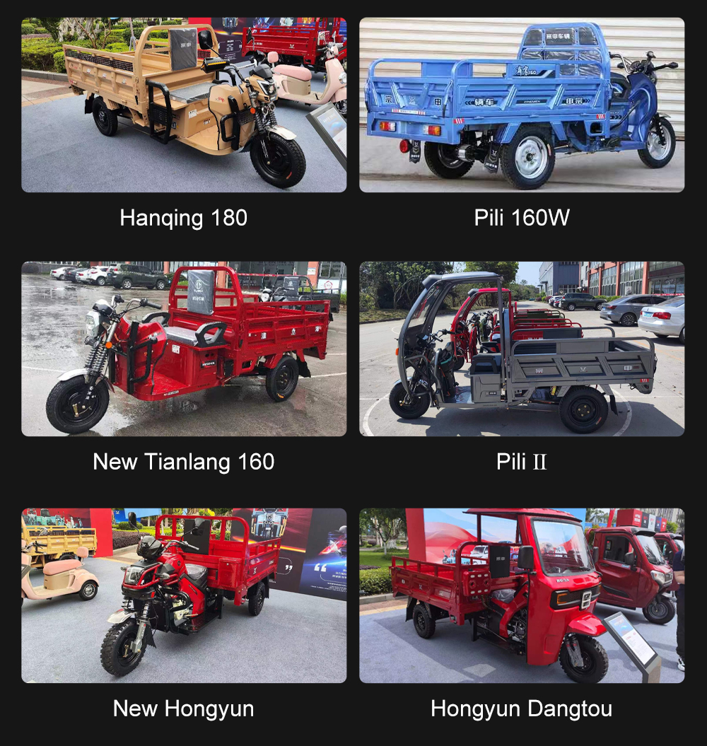 Off Road Zongshen E Cargo Cabin 1000W Electric Tricycles for Adults Driving Mileage 70-90km