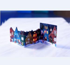 China 3D Voice Recording Christmas Cards CMYK Printing Open Autoplay wholesale