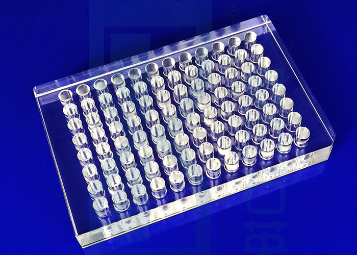 Quartz Precision Glass Machining Hemagglutination Plate SIO2 96 Well