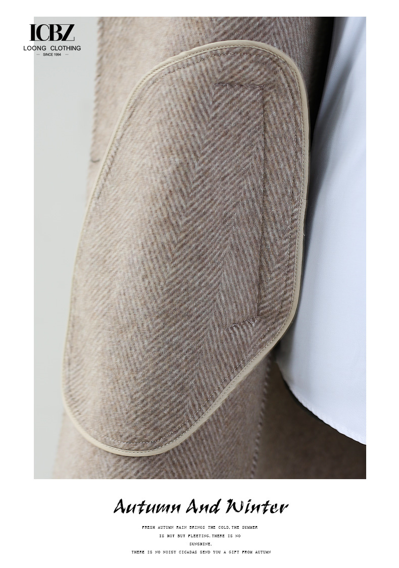 Jackets Custom Luxury Trench Coats Worsted Wool Overcoat Men Warm Winter Long Men Cashmere Coat
