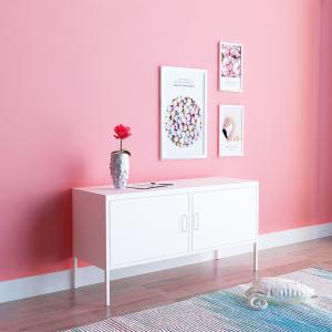 China TV Stand Furniture White 0.7mm Steel Storage Cabinet wholesale