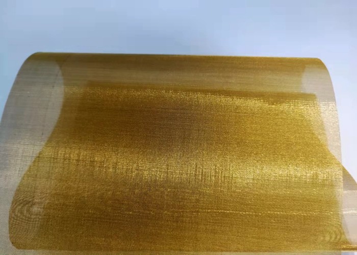 SWG44 120X120 Mesh Brass Wire Mesh Fabric 30.0m/Roll Plain Weave Style