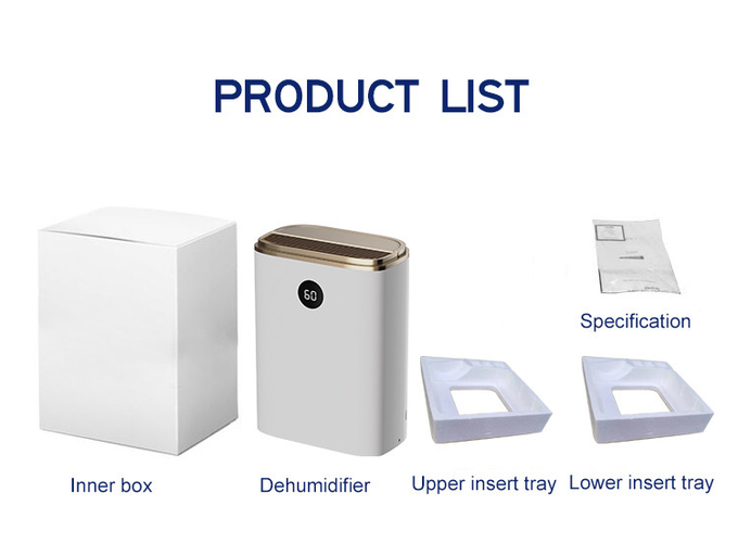 5.5L Household Rotary Dehumidifier Air Purifier 2 In 1 With Hidden Handle