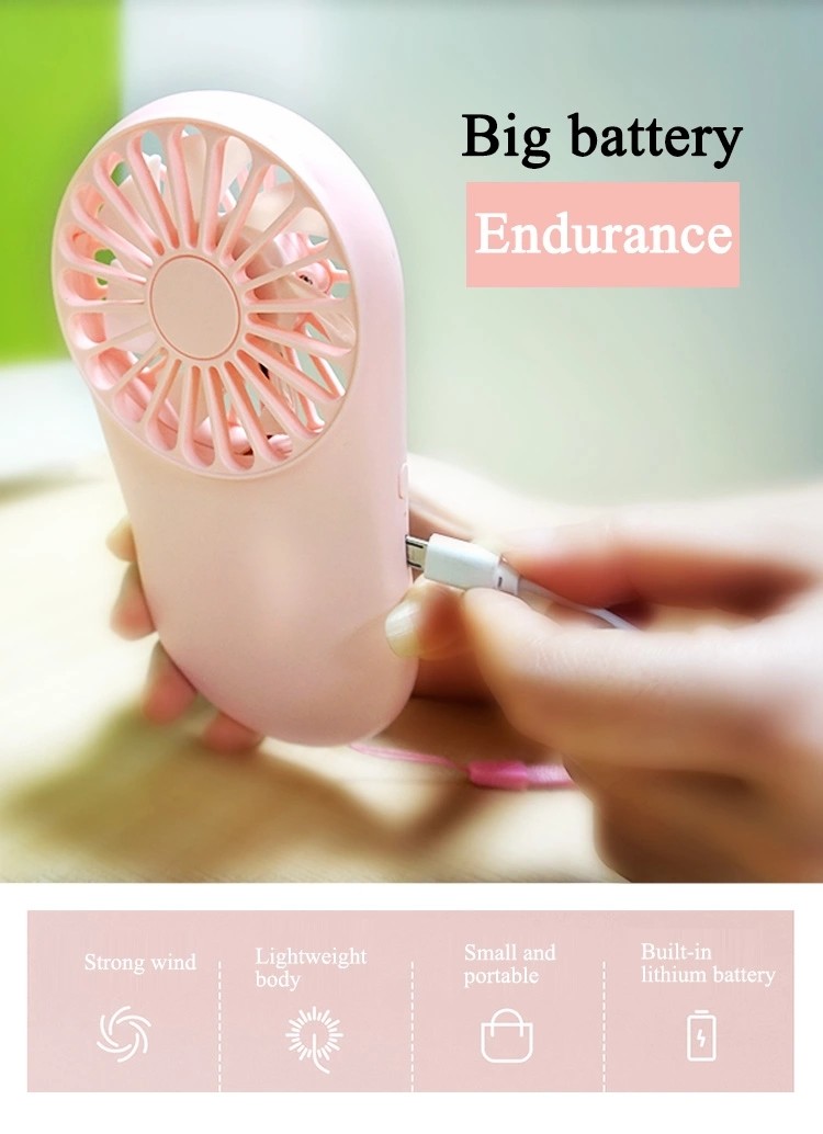 900mAh Rechargeable Portable Handy USB Charging Mini Fan