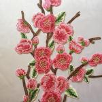 Hot Fix Motif Wintersweet Embroidery Lace Flower China Nation Style