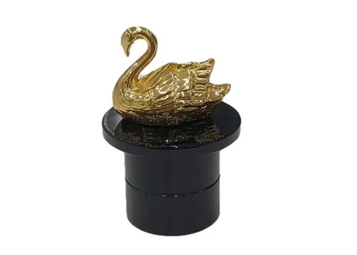Swan-Shaped Durable Material Zamak Perfume Caps For Glass Perfume Bottle