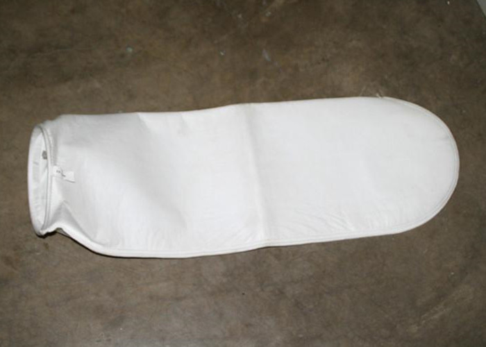 Nonwoven Punched 50 / 150 Micron Filter Bag Polypropylene / Polyester Steel Ring