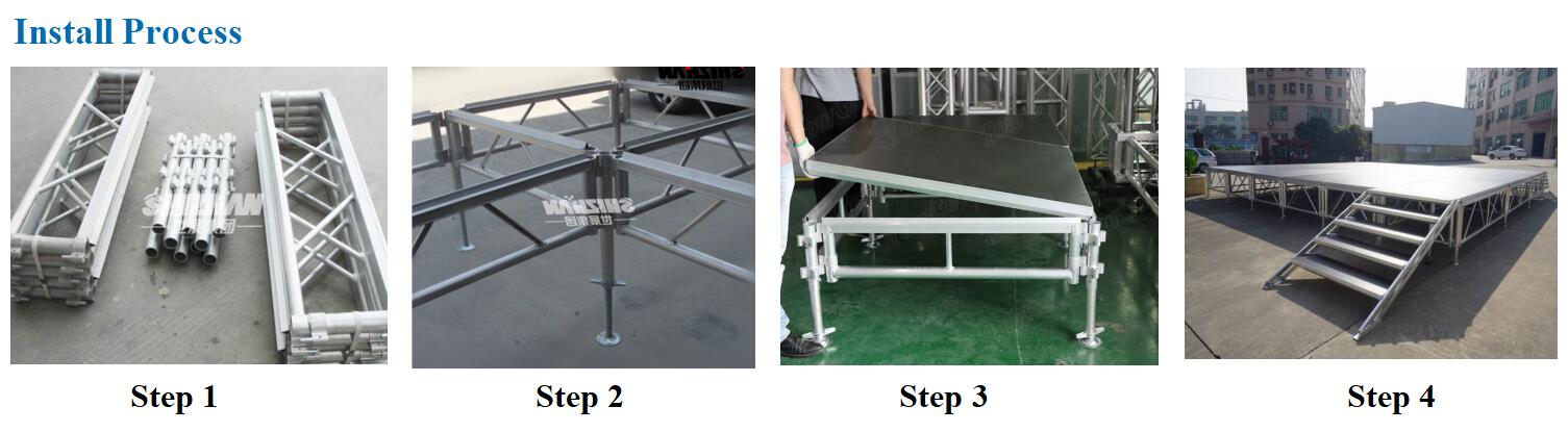 double dugun dj stage truss setup
