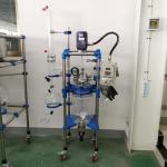 Vacuum Lab Glass Reactor With PLC Motor Pump 316L Evaporator Brake Type Wheel