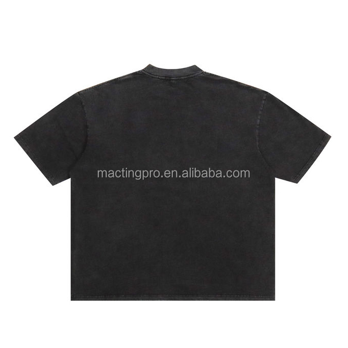 Acid Washed Design Vintage 200 Gsm Cotton T Shirts for Unisex in Oversized Boxy Fit