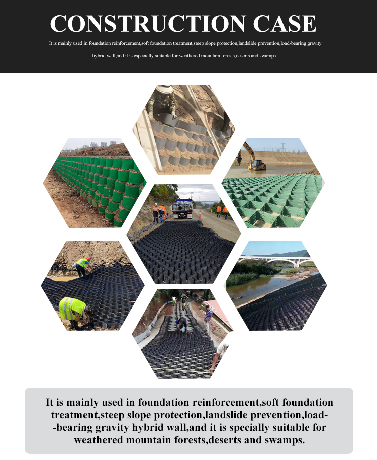 Light Material Geocell for Stable Anti-Skid and Higher Driveway Gravel Stabilization