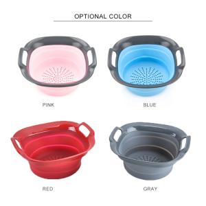China Kitchenware Collapsible Silicone Folding Sink Drain Basket wholesale