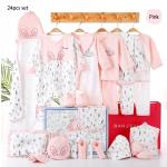 Wholesale newborn babies gift box pure cotton clothing 24pcs Layette sets casual