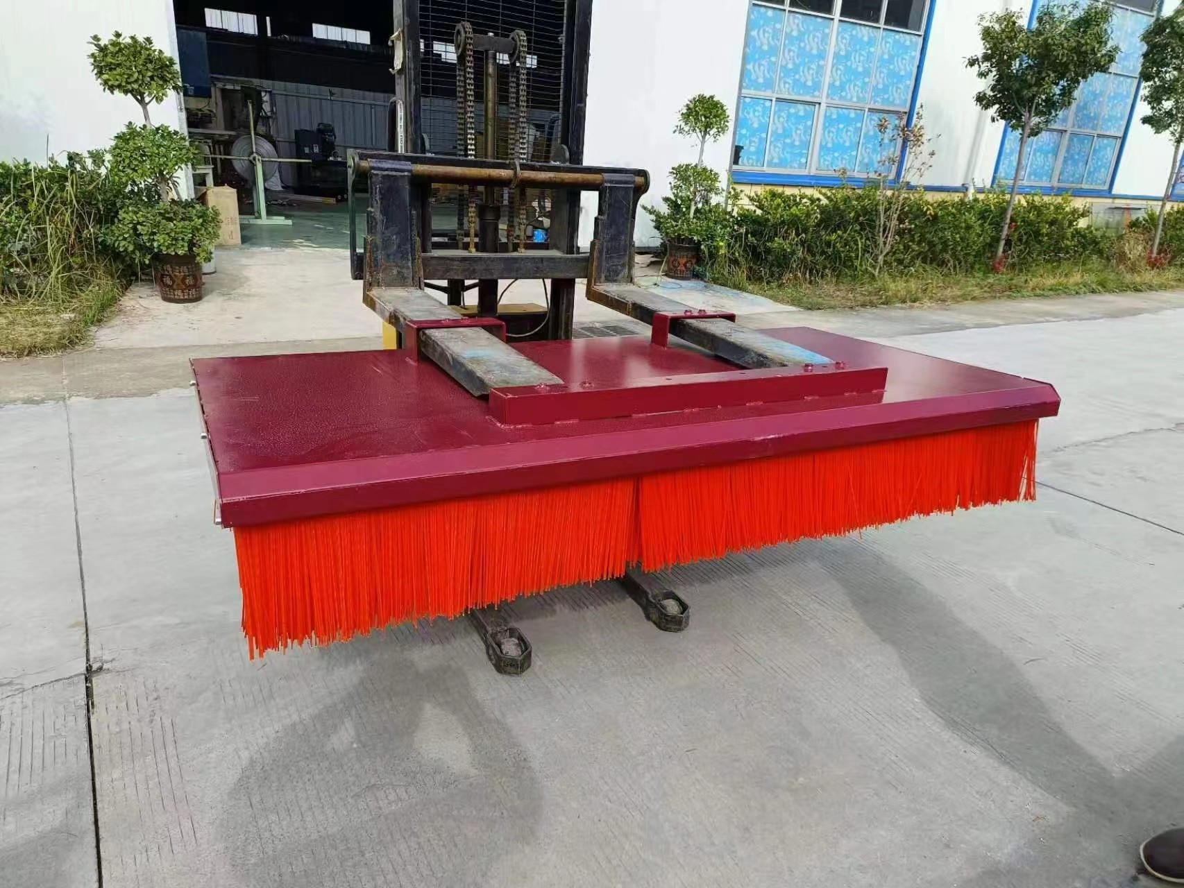 Forklift Street Sweeper Brush Sweeper Broom Road Street Cleaning Brush For Forklift Attachment