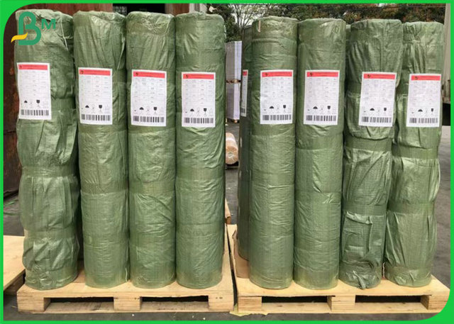 Eco Friendly Washable Kraft Paper Roll 0.55mm 0.7mm 0.8mm With Metal Color