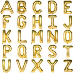 China Gold Helium Foil Mylar Alphabet Letter Balloons for Wedding Birthday Party Decoration wholesale