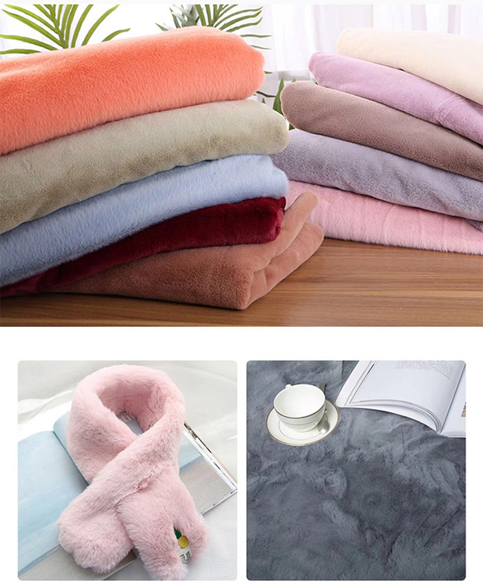 Super Soft Fake Faux Fur Artificial Plush Rabbit Fur Fabric For Toys