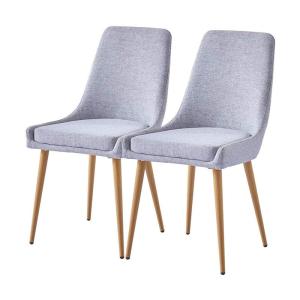 China Textile Upholstered Dining Room Side Chair Ergonomic Back Design White wholesale