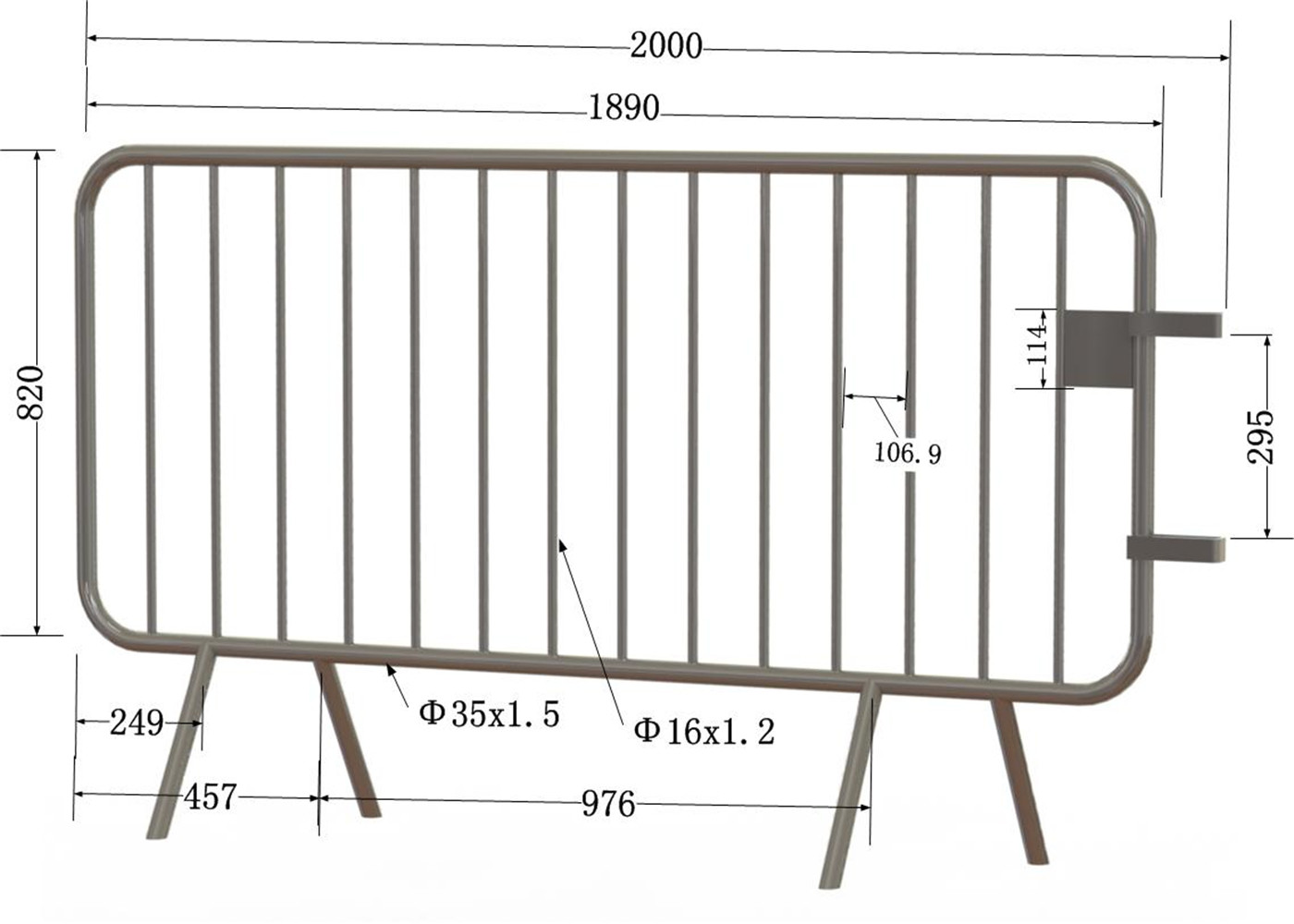 concert crowd control barrier