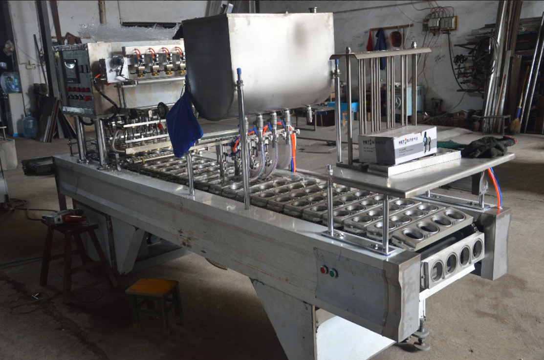 Max. Air Consumption 0.5m3/min Ice Cream Yogurt Pudding Cup Filling Sealing Machine