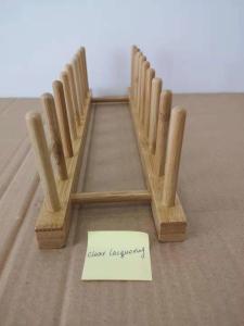 China Multi Functional Bamboo Display Unit Bamboo Plate Stand For Kitchen wholesale