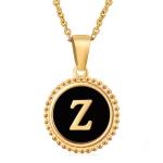 Unique Jewelry 16MM 18K Gold Plated Stainless Steel 3D Shell Letter Necklace
