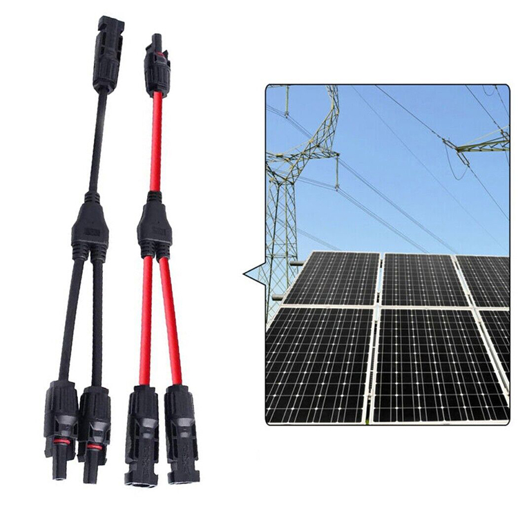 PVC Insulation Solar Panel Wires for Y Type Solar PV Branch Cable PV004 Connector and Temperature Range of -40C To 90C