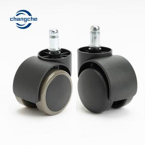 China Black Nylon Swivel Stem Office Chair Castor Wheels Replacement 50mm wholesale