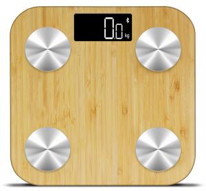 China Bamboo Platform 180KG 396LB Smart Bluetooth Bathroom Scales wholesale