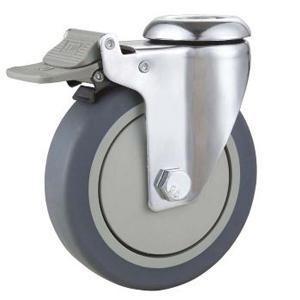 China 06-Medical caster Plastic brake caster TPR wheel wholesale