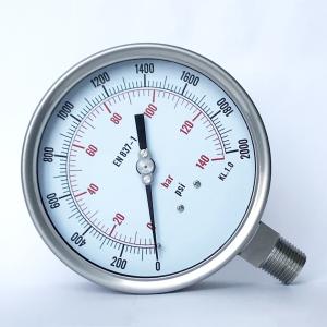 China 5 Inches 2000 Psi Dual Scale Pressure Gauge wholesale