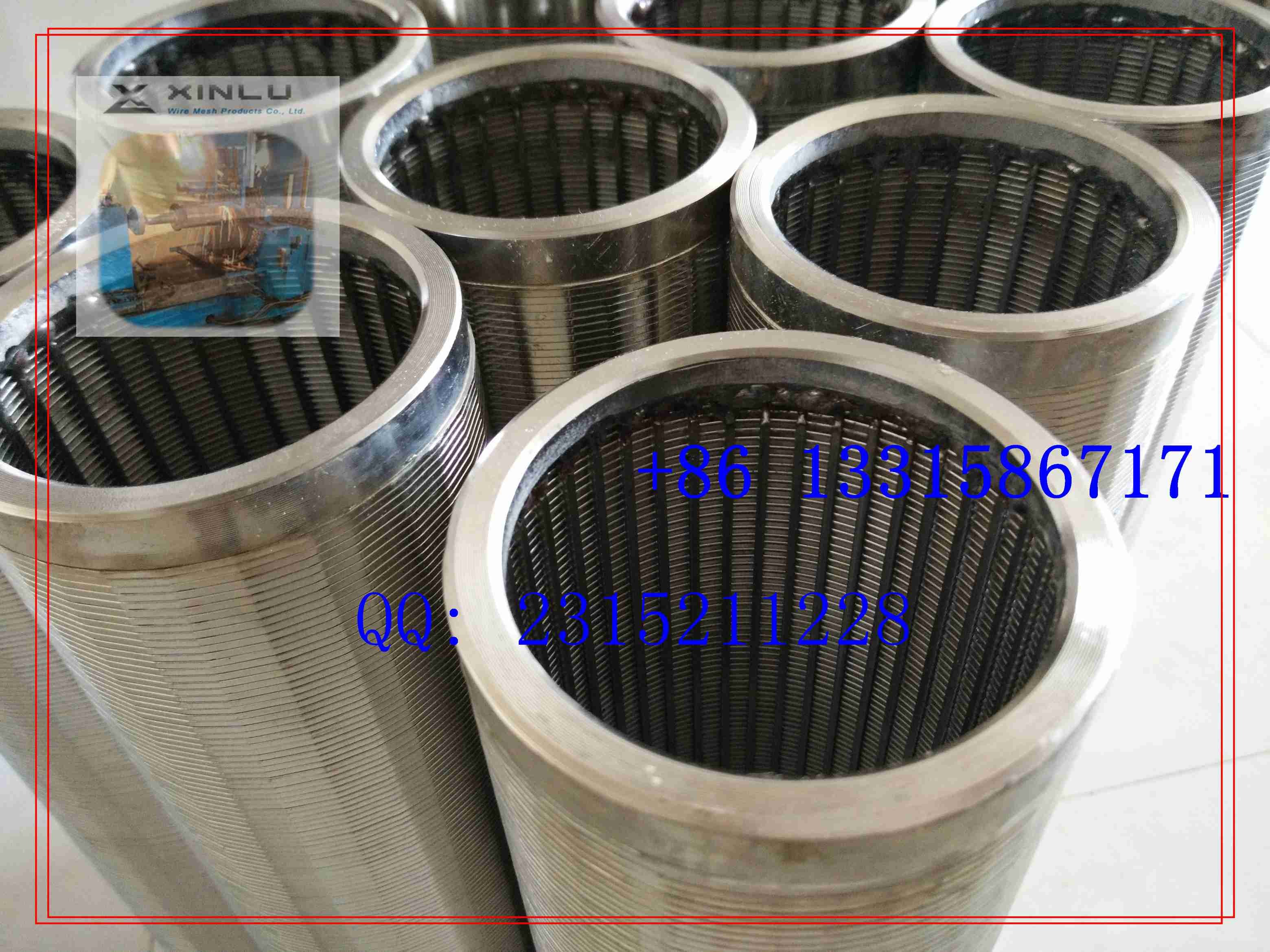 wire wound stainless steel screen pipe / wedge wire screen tube / perfect roundness water well screens