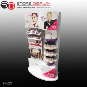 China Custom Eye-catching Plastic Floor Displays for cosmetic wholesale