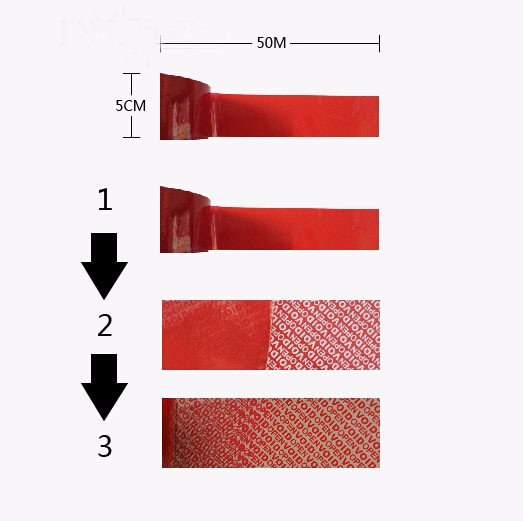 void security tape tamper evident tape for carton sealing