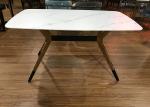 Non Slip 130*80*76cm Wrought Iron Marble Table