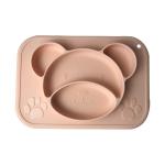 Customized Bear Shape Silicone Feeding Set Baby Plates Bpa Free