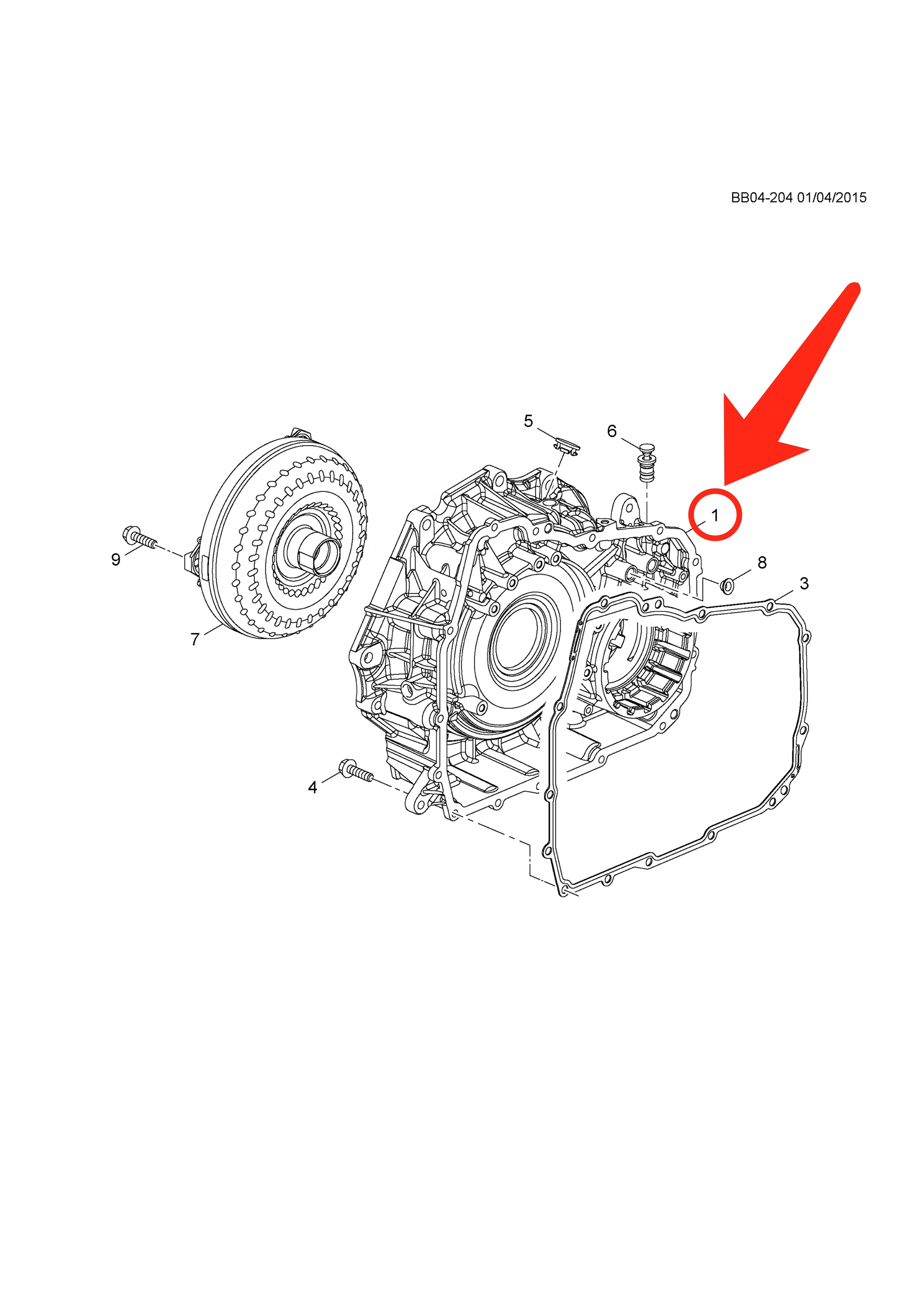 TRANSMESUN Torque Converter and Differential Housing for Chevrolet Buick 24264148