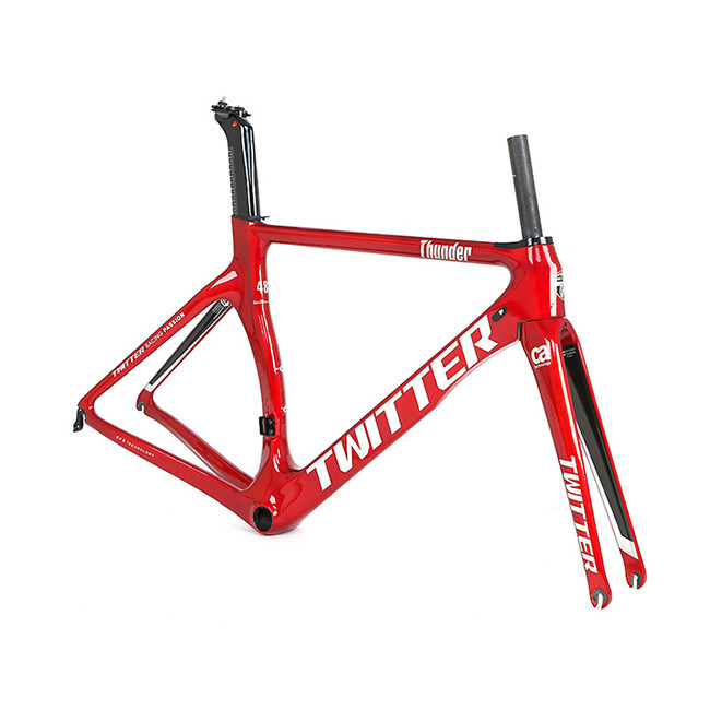 Wheel 700x25C Carbon Road Bike Frame , Carbon Rim Brake Frameset THUNDER-C 46cm