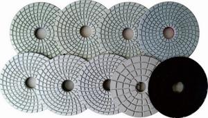China Quartz Countertop Ceramic Wet Concrete Hand Polishing Pads Grey Black Flexible wholesale