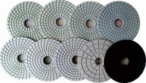 China Quartz Countertop  Ceramic Wet Concrete Hand Polishing Pads Grey Black Flexible wholesale