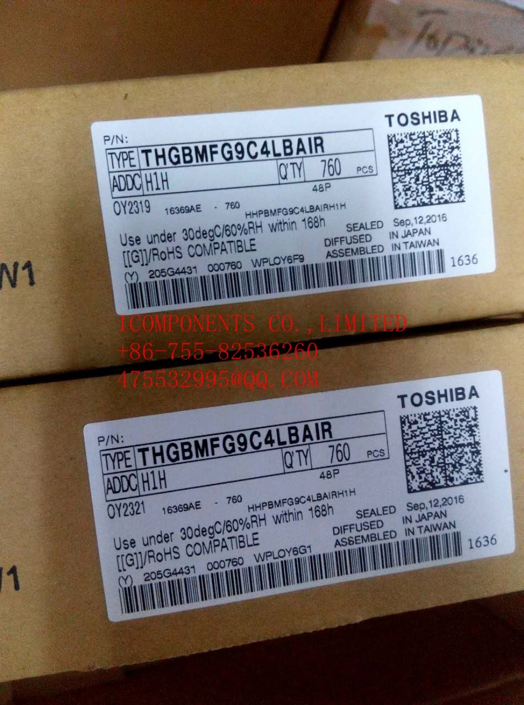 THGAF8G8T23BAIL Kioxia NAND FLASH IC 256Gb （32G x 8） UFS 153-WFBGA（11.5x13）