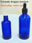 20ml 30ml Essential Oil serum skincare cosmetic package bottle Cobal Blue Glass