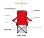 Customizable Logo Countries Flag Printed Folding Metal Camping Beach Chair